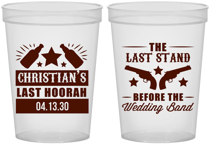Custom Bachelor Party 16 oz Translucent Cups - Last Stand | 40046