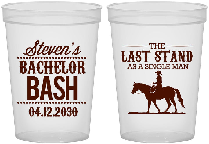 Custom Bachelor Party 16 oz Translucent Cups - The Last Stand | 40050