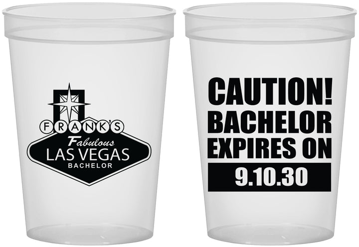 Custom Bachelor Party 16 oz Translucent Cups - Las Vegas | 40056