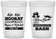 Custom Bachelor Party 16 oz Translucent Cups - Wig Or Stache | 40058