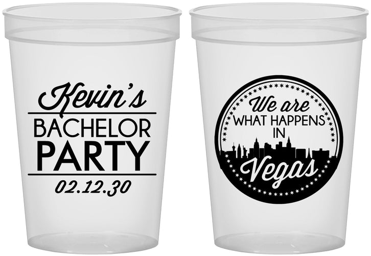 Custom Bachelor Party 16 oz Translucent Cups - Last Vegas | 40060