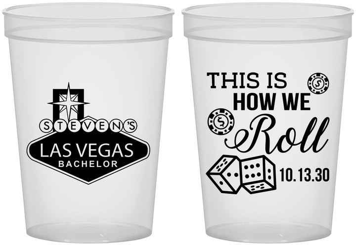 Custom Bachelor Party 16 oz Translucent Cups - Last Vegas | 40061