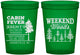 Custom Bachelor Party 16 oz Translucent Cups - Camping | 40065