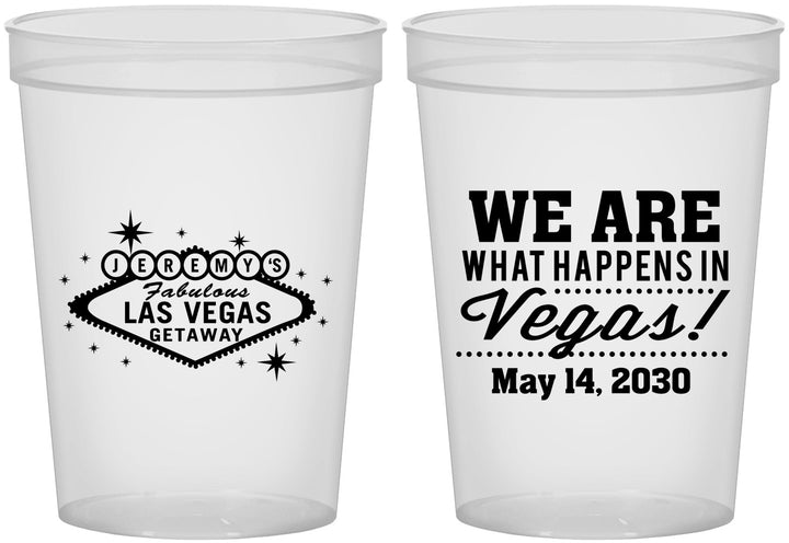Custom Bachelor Party 16 oz Translucent Cups - Las Vegas | 40066