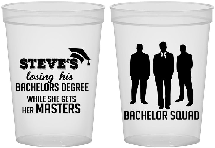 Custom Bachelor Party 16 oz Translucent Cups - Squad | 40068