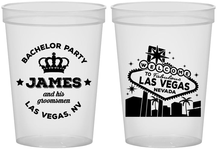 Custom Bachelor Party 16 oz Translucent Cups - Las Vegas | 40069