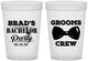 Custom Bachelor Party 16 oz Translucent Cups - Grooms Crew | 40070