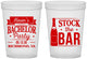 Custom Bachelor Party 16 oz Translucent Cups - Stock The Bar | 40073