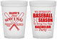 Custom Bachelor Party 16 oz Translucent Cups - Baseball | 40075