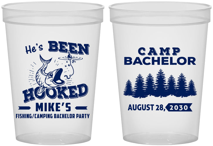 Custom Bachelor Party 16 oz Translucent Cups - Fishing | 40080