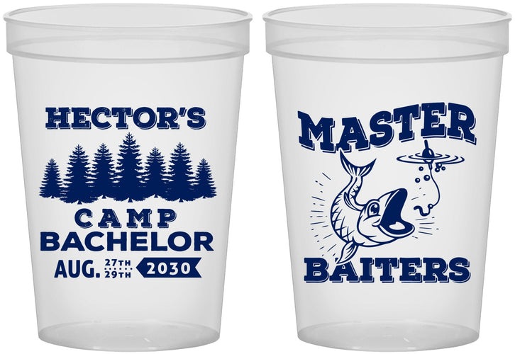 Custom Bachelor Party 16 oz Translucent Cups - Fishing | 40081