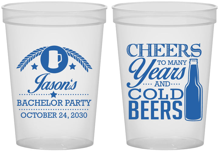 Custom Bachelor Party 16 oz Translucent Cups - Cheers | 40097