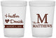 Custom Wedding 16 oz Translucent Cups - Monogram | 402