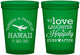 Custom Wedding 16 oz Translucent Cups - Love Laughter Happily | 404