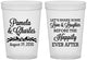 Custom Wedding 16 oz Translucent Cups - Love Laughter Happily | 409