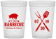 Custom Wedding 16 oz Translucent Cups - I Do Barbecue Bbq | 410