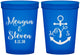 Custom Wedding 16 oz Translucent Cups - Monogram Nautical | 414