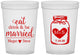 Custom Wedding 16 oz Translucent Cups - Mason Jar | 415