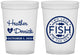 Custom Wedding 16 oz Translucent Cups - Two Less Fish In The Sea | 420