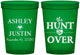 Custom Wedding 16 oz Translucent Cups - The Hunt Is Over | 422