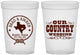 Custom Wedding 16 oz Translucent Cups - Country Texas | 424