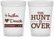 Custom Wedding 16 oz Translucent Cups - The Hunt Is Over | 427