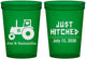Custom Wedding 16 oz Translucent Cups - Just Hitched Tractor | 429