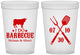 Custom Wedding 16 oz Translucent Cups - I Do Barbecue Bbq | 433