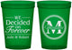 Custom Wedding 16 oz Translucent Cups - Monogram | 435