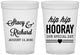 Custom Wedding 16 oz Translucent Cups - Hip Hop Hooray | 436