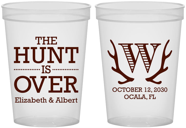 Custom Wedding 16 oz Translucent Cups - Monogram | 442
