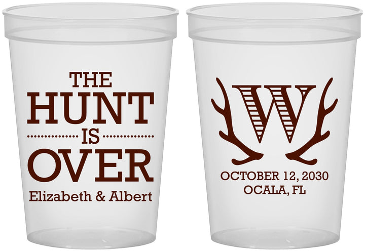 Custom Wedding 16 oz Translucent Cups - Monogram | 442