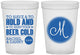 Custom Wedding 16 oz Translucent Cups - Monogrammed | 450