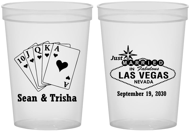 Custom Wedding 16 oz Translucent Cups - Las Vegas | 453
