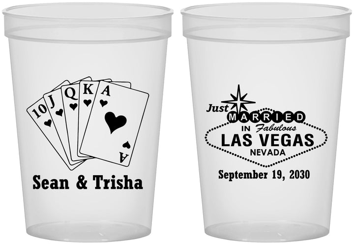 Custom Wedding 16 oz Translucent Cups - Las Vegas | 453
