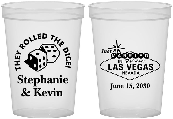 Custom Wedding 16 oz Translucent Cups - Las Vegas | 455