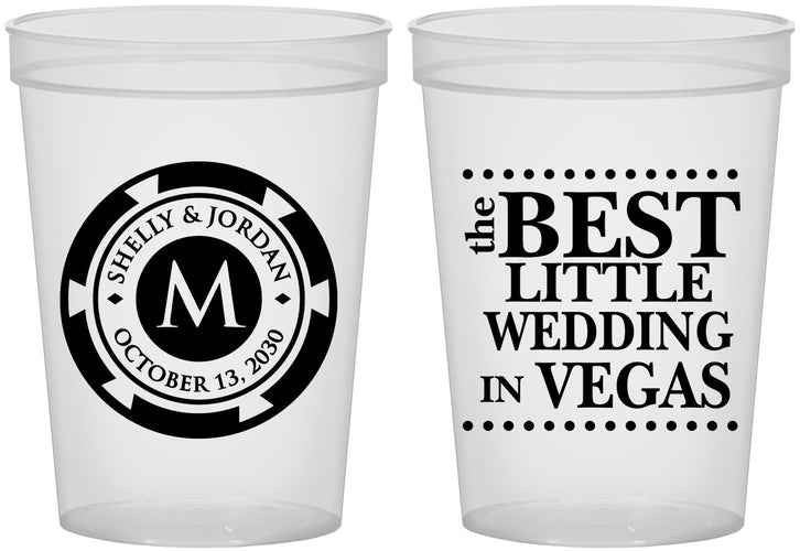Custom Wedding 16 oz Translucent Cups - Las Vegas | 457