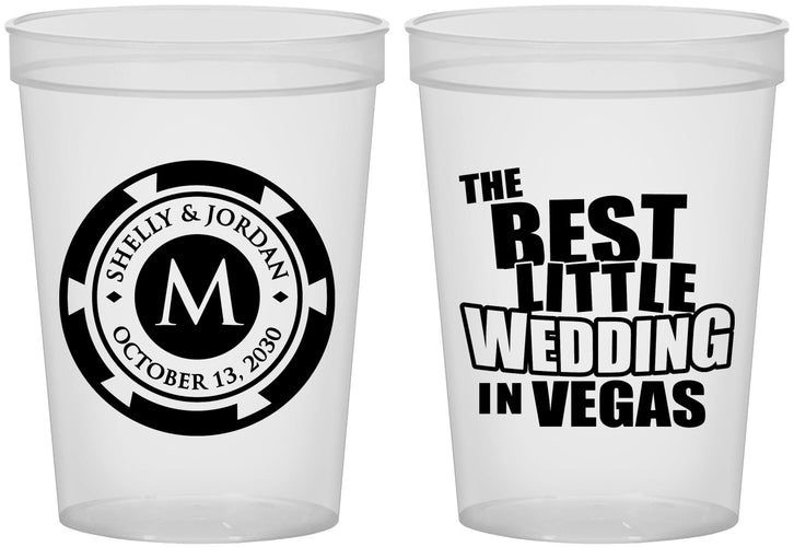 Custom Wedding 16 oz Translucent Cups - Las Vegas | 458