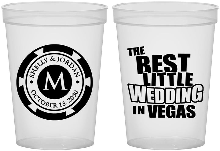Custom Wedding 16 oz Translucent Cups - Las Vegas | 458