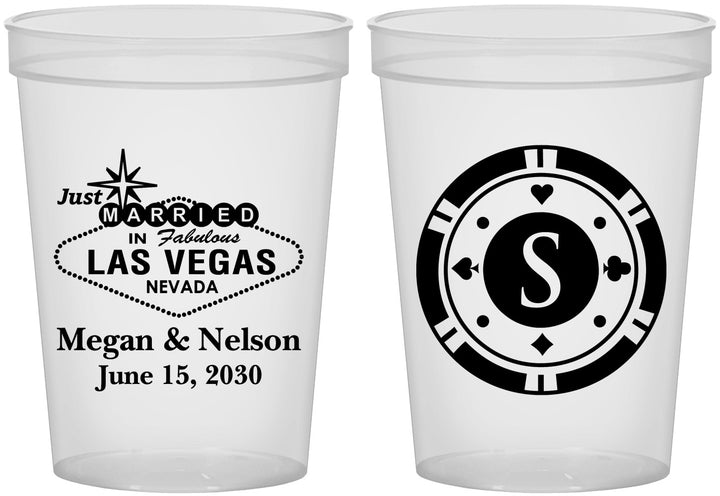 Custom Wedding 16 oz Translucent Cups - Las Vegas | 459
