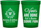 Custom Wedding 16 oz Translucent Cups - Monogrammed | 462
