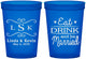 Custom Wedding 16 oz Translucent Cups - Eat Drink Be Married | 463