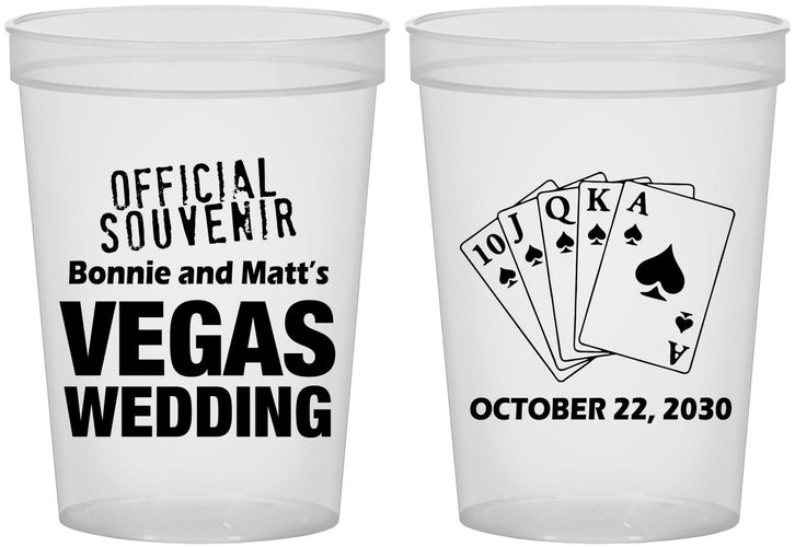 Custom Wedding 16 oz Translucent Cups - Las Vegas | 465