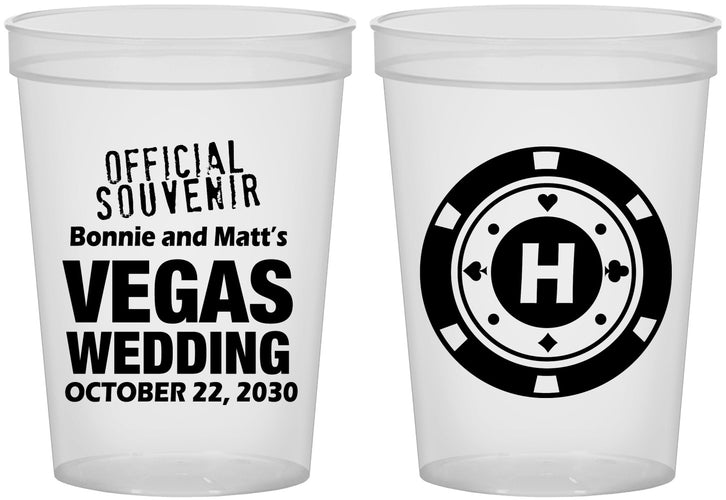 Custom Wedding 16 oz Translucent Cups - Las Vegas | 467