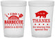 Custom Wedding 16 oz Translucent Cups - I Do Barbecue Bbq | 470