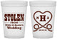 Custom Wedding 16 oz Translucent Cups - Stolen Monogram | 474