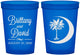 Custom Wedding 16 oz Translucent Cups - Palmetto Tree | 478