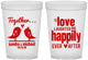 Custom Wedding 16 oz Translucent Cups - Happily Ever After | 480