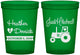 Custom Wedding 16 oz Translucent Cups - Just Hitched Tractor | 482