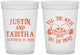 Custom Wedding 16 oz Translucent Cups - Til Death Do Us Part | 485